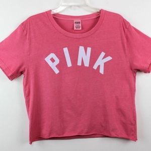 PINK Victoria's Secret Tops - ๐ Pink Victoria's Secret Tee Shirt Cropped PINK Victoria's Secret Tops - ๐ Pink Victoria's Secret Tee Shirt Cropped